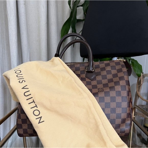👛  AUTHENTIC LOUIS VUITTON DAMIER EBENE SPEEDY 30 - Picture 16 of 17